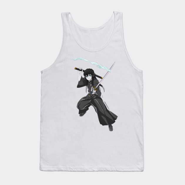 Gray Mist Boy Tank Top by Zapt Art